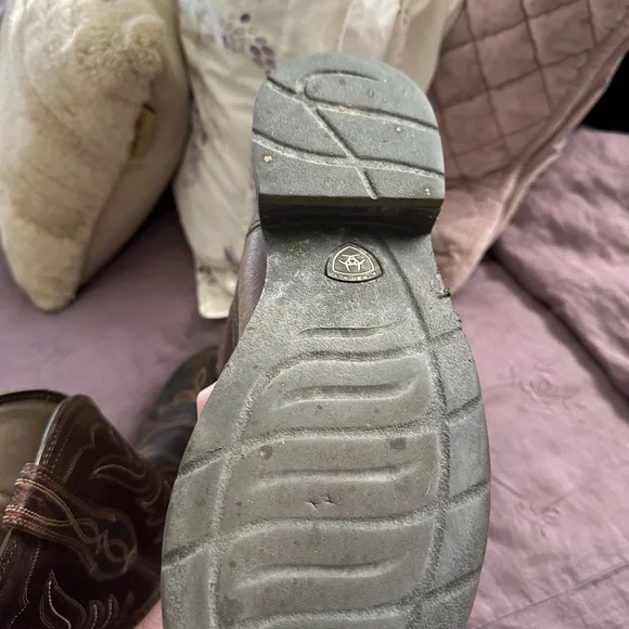 Ariat Fatbaby Brown Leather Cowboy Boots - Picture 5 of 6